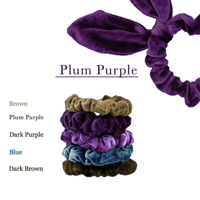 Simnice 25 Pack Hair Scrunchies Rabbit Bunny Ear Bow Bowknot Scrunchies Velvet Scrunchy Bobbles Elastic Hair Ties Bands Ponytail Holder - Image 4